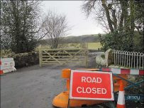 Isel Bridge closed following the floods in December Isel Bridge closed following the floods in December
