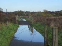 Flooded path stops our walk