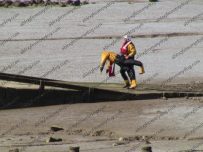 The long walk with a rescue dummy back up the slipway The long walk with a rescue dummy back up the slipway