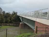 The new bridge is a very impressive installation The new bridge is a very impressive installation