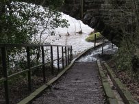 River Eden close to path under Waverley Bridge