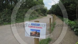 The wide road now has a footpath
