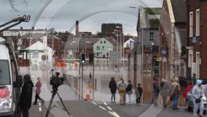 Many tv crews and photographers gravitate to the City